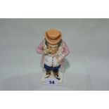 A 19th Century Staffordshire Tavern Figure Of A Snuff Taker, Square Lined Base