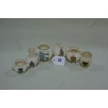 Ten W H Goss Crested China Pieces