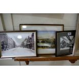 Three Anglesey Related Reproduction Photographic Prints Including Menai Bridge