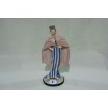 An Art Deco Style Figure Of An Elegant Dressed Lady Marked Paris