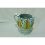 A Clarice Cliff Design Circular Based Moulded Pottery Milk Jug