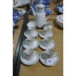 A Fifteen Piece Royal Doulton Berkshire Pattern Coffee Set