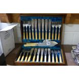 An Edwardian Period Canteen Of Fish Knives And Forks