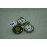 Three Plated Gents Pocket Watches