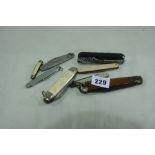 A Collection Of Eight Vintage Pocket Knives