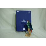 A Boxed Swarovski Crystal Model Parrot