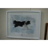 J M Jones, Pastel Study Of A Sheep Dog, Signed