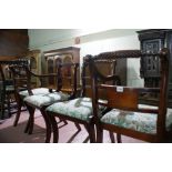 A Set Of Six Reproduction Mahogany Finish Regency Style Dining Chairs