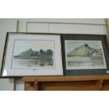 A Rob Piercy Print Of Criccieth Castle Together With A Further Limited Edition Criccieth Castle