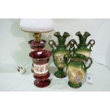 A Selection Of Royal Winton Floral Decorated Dressing Table Ware Together With A Group Of Three