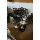 A Selection Of Mixed Plated Ware Including Trophy Cups