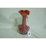 A Two Handled Cased Glass Vase