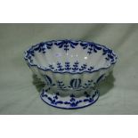 A Circular Based Pottery Delft Ware Fruit Bowl