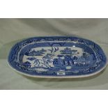 A Willow Pattern Meat Plate