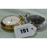 Two Ingersoll Plated Pocket Watches