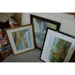 A Selection Of Mixed Water Colours And Prints