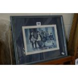 20th Century Welsh School, A Family Portrait Etching Titled "The Jones Family" Signed