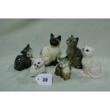 Six Beswick Model Kittens