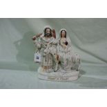 A Staffordshire Pottery Biblical Group "Flight To Egypt"