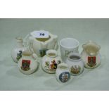 Ten W H Goss And Other Crested China Pieces
