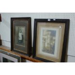 Two Oak Framed Portrait Photographs, One Of First World War Interest