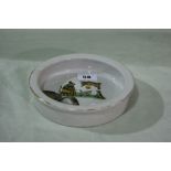 A Staffordshire China Circular Nursery Feeding Bowl Together With A Plated Pusher Spoon