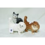 Three Beswick Model Cats