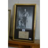 A Framed Signature And Accompanying Engraving Of King William IV As Duke Of Clarence, 1810