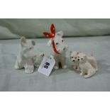 Three Beswick Model Terrier Groups