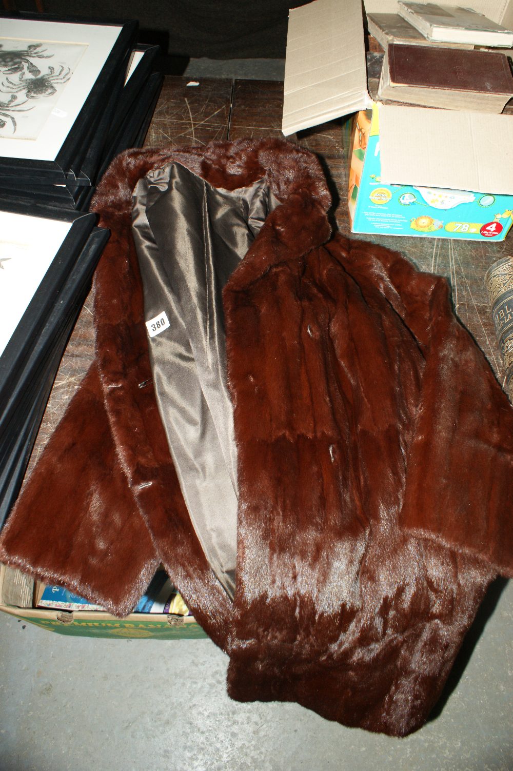 A Vintage Fur Coat With Label For Ellis Barker Furs Of Chester