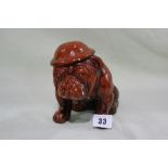 A Staffordshire Pottery Propaganda Model Of A British Bulldog "Hitler's Terror"