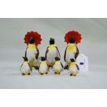 A Group Of Seven Beswick Pottery Penguins And Chicks By Arthur Gredington