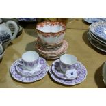Two Wileman China Trios And Further Tea Ware