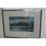 William Selwyn Water Colour, Panoramic Snowdonia View, Signed
