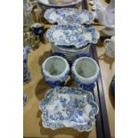 A Parcel Of Early 19th Century Bird And Floral Decorated Ironstone China Dessert Ware