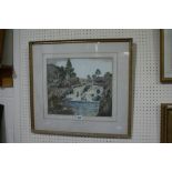 A P Thompson, Water Colour Titled "Falls On The River Bran, Ross Shire" Signed