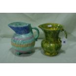 Two Early 20th Century Staffordshire Pottery Stylised Milk Jugs