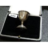 A Boxed Silver Egg Cup