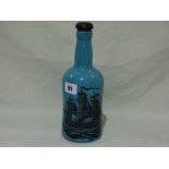 A Portmeirion Pottery Sailing Ships Pattern Pottery Bottle And Stopper