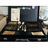 A 20th Century Canteen Of Gold Plated Solingen Cutlery