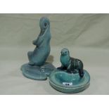 A Beswick Model Duck On Pottery Base, Designed By Miss Greaves Together With A Similar Seal