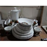 A Mid 20th Century Ridgway Pottery Breakfast Service, Tyrol Pattern