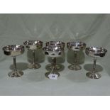 A Set Of Six Circular Based Old Hall Silver Plated Goblets Or Sundae Dishes