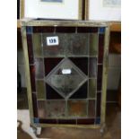 An Edwardian Period Stained Glass Panel Lantern Shade