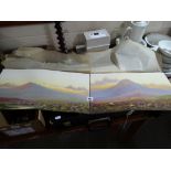 Stan West, A Pair Of Unframed Water Colour Scottish Moorland Views
