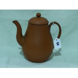 A Wedgwood Red Body "Rosso Antico" Coffee Pot And Cover, Impressed Mark, 8" High