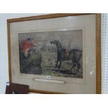 John Leech (1817-1864) Water Colour Hunting Scene Depicting Mr Jorrocks, Signed And With Text, 14