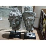 Two 20th Century Model Asian Deity Busts