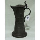 A Kayserzinn Pewter Wine Jug In The Arts And Crafts Taste, Impressed Mark To The Underside Of The