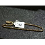 A Yellow Metal Link Necklace, Approx 29 gm